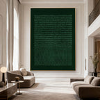 Lumi Gallery's Wabi-Sabi Geometric Textured Painting 'Deep Silence' in elegant living room with gold frame
