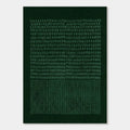 Lumi Gallery's hand-painted Wabi-Sabi geometric textured wall art 'Deep Silence' dark green canvas, oval patterns