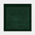 Lumi Gallery's hand-painted Wabi-Sabi geometric textured still pattern wall art on dark green canvas
