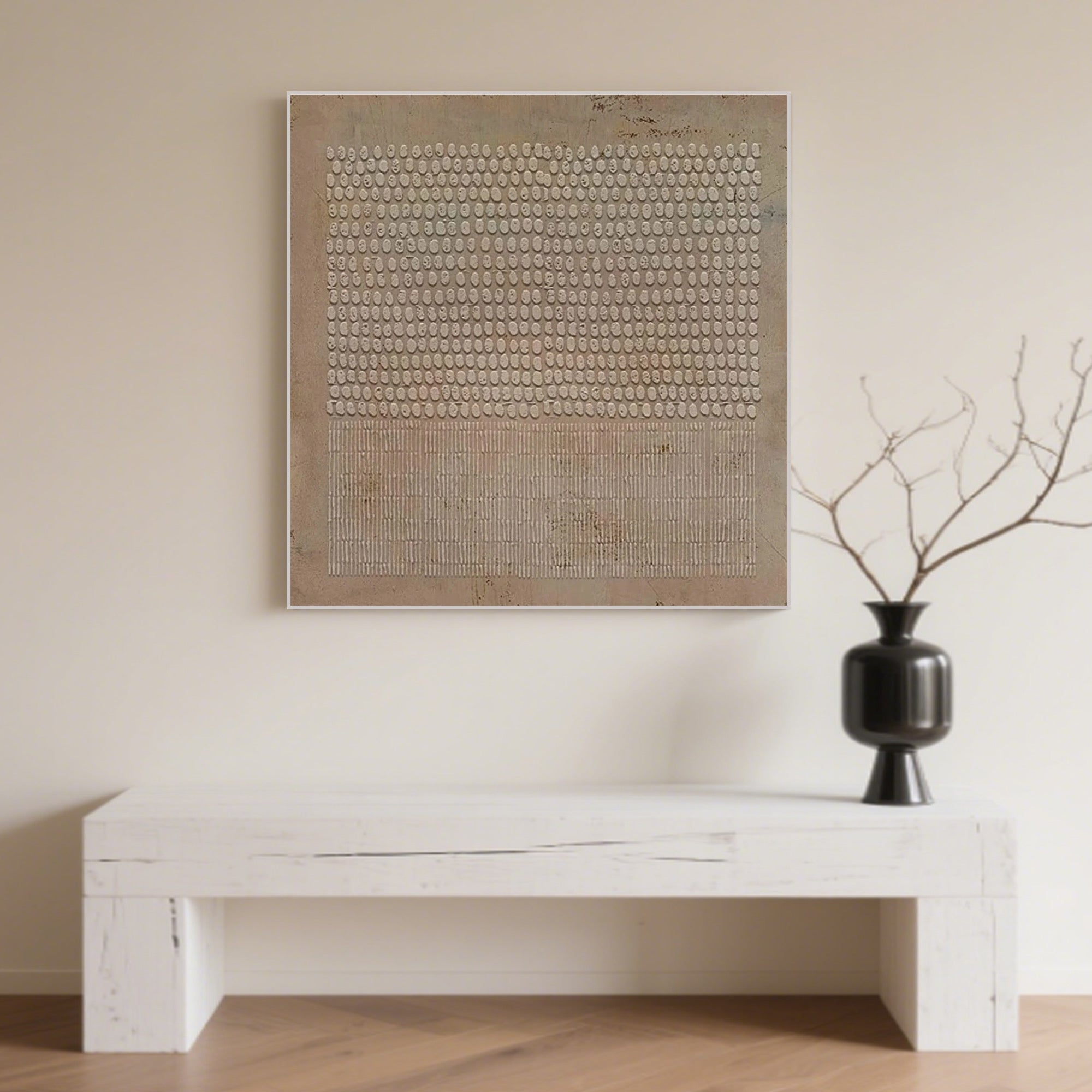 Wabi-Sabi Minimalist Textured Canvas Wall Art #WS044