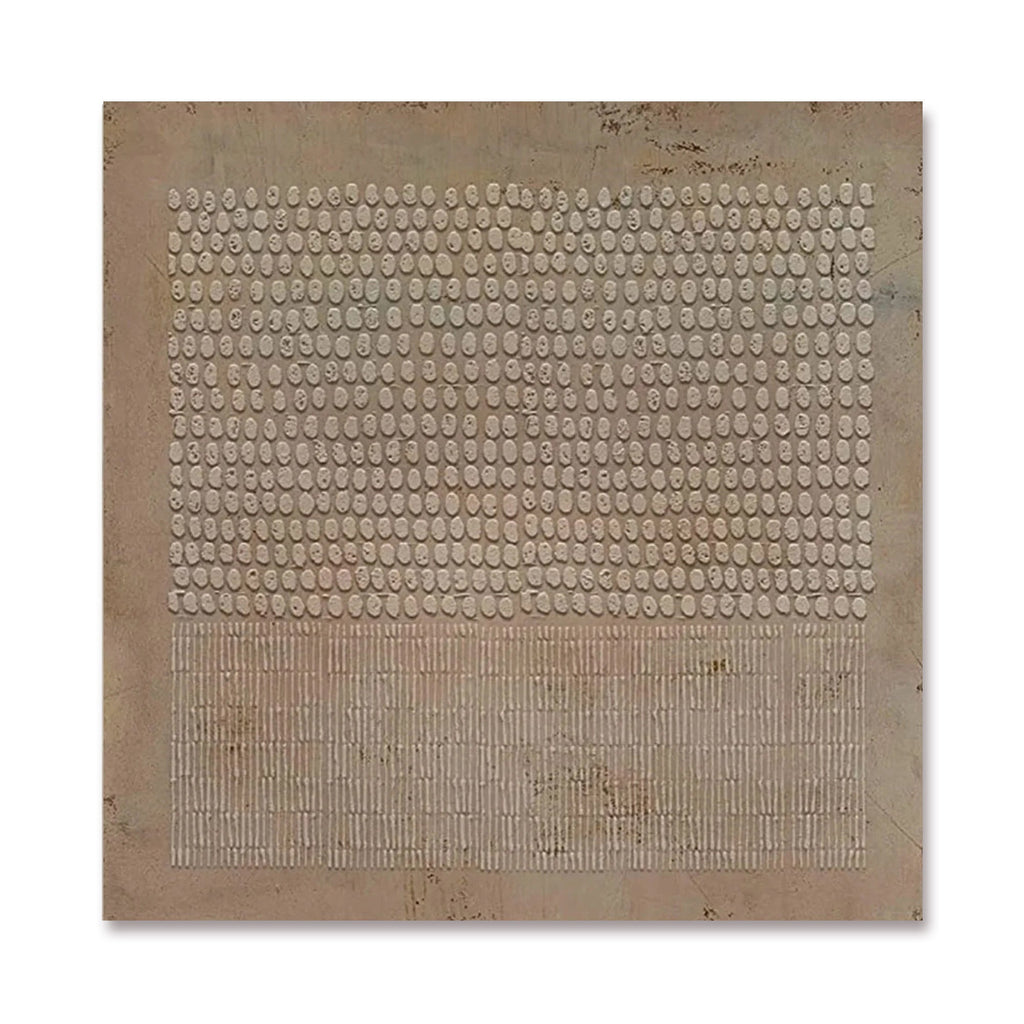Hand-painted, eco-friendly artwork on museum-quality canvas, showcasing organic patterns and subtle imperfections for modern or Japandi interiors.