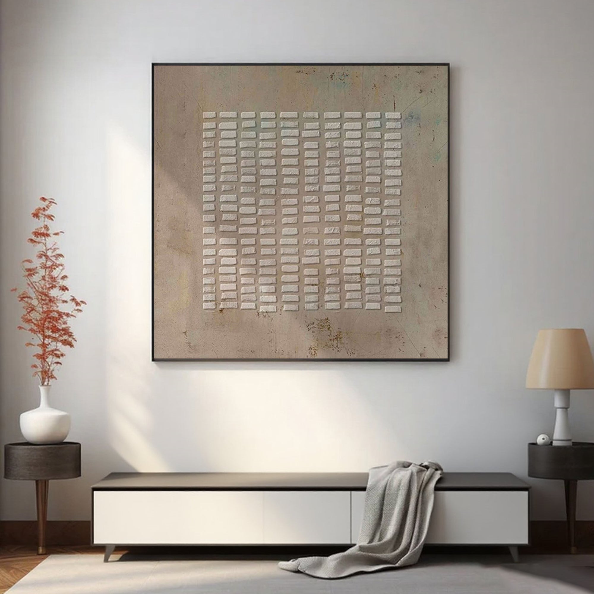 Wabi-Sabi Textured Brown Canvas Art | Residual