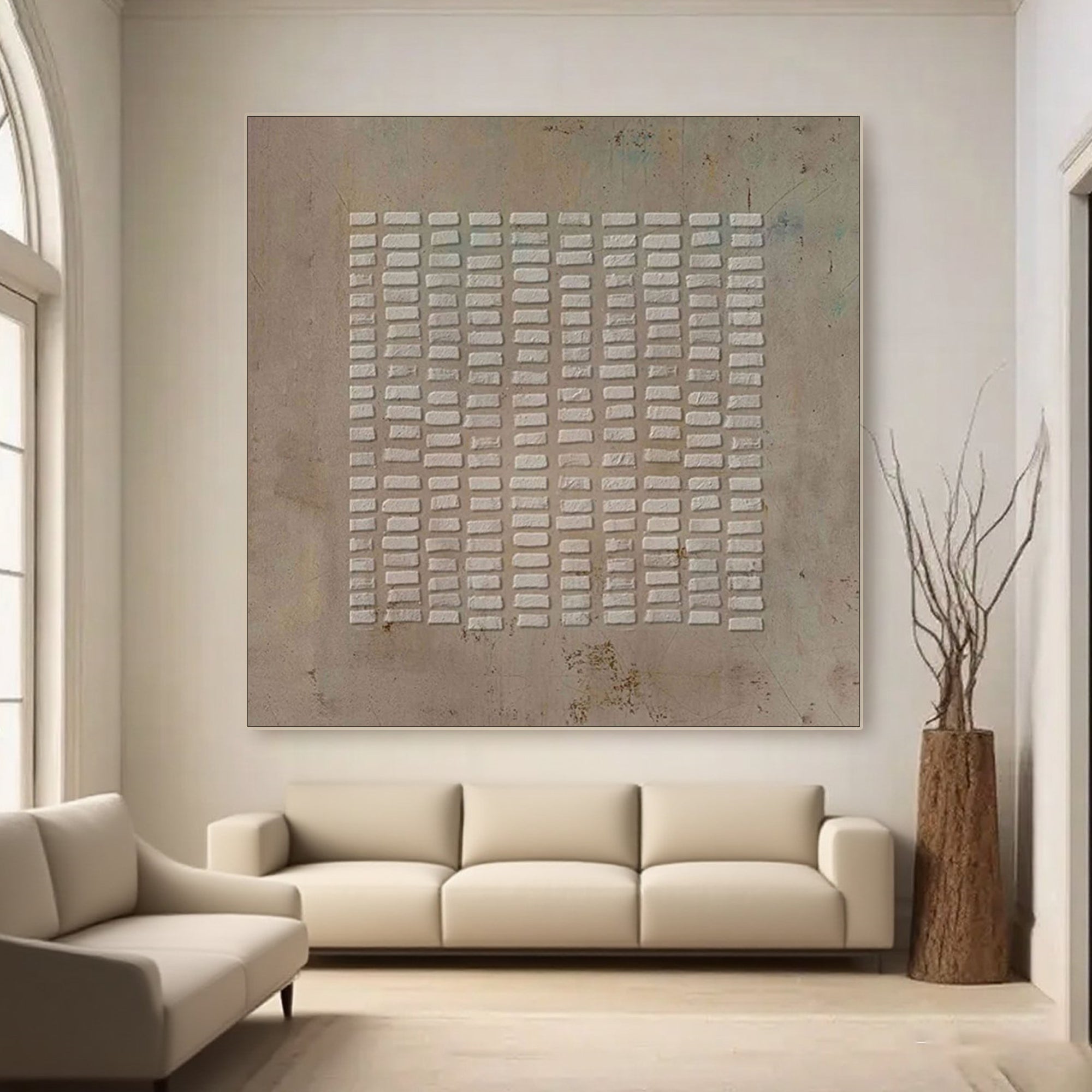 Wabi-Sabi Textured Brown Canvas Art | Residual