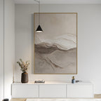 Textured Wabi Sabi wall decor with soft earth-toned contours