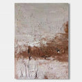 Lumi Gallery's Wabi-Sabi abstract wall art 'Erosion Poem' with textured canvas, earthy browns & grays, hand-painted