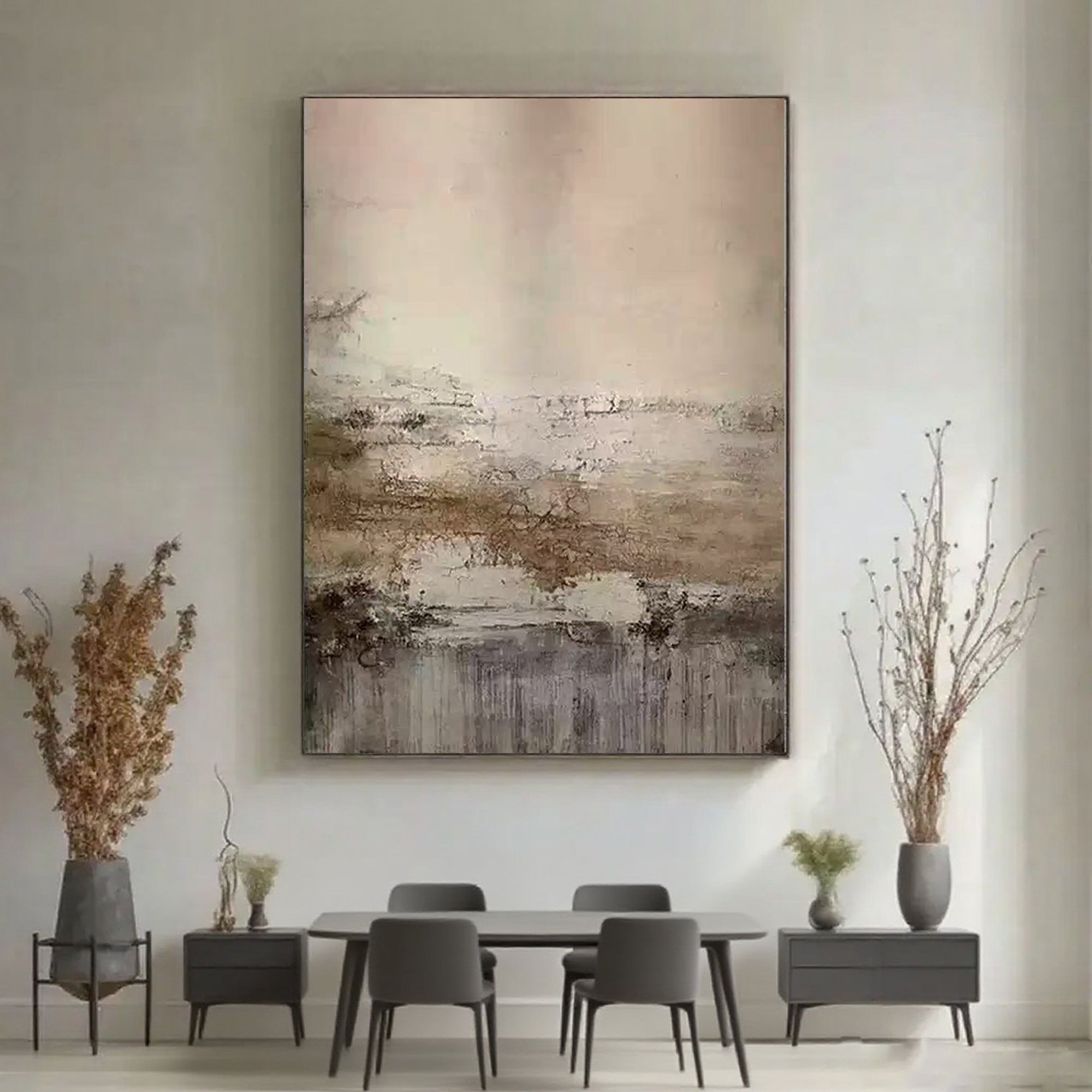 Wabi-Sabi Abstract Wall Art - Ethereal Horizon
