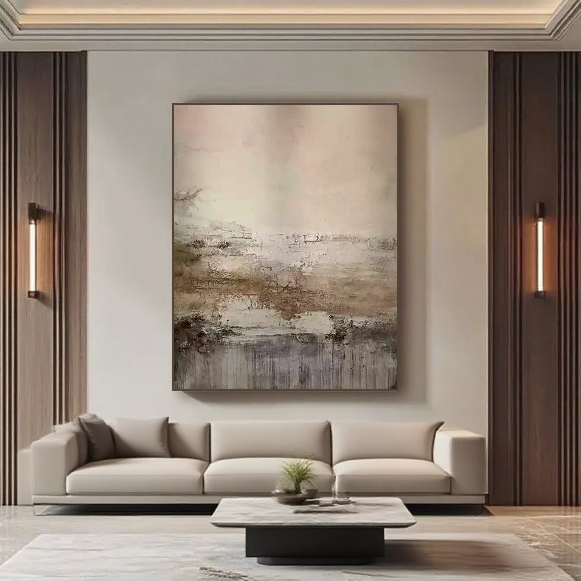 Wabi-Sabi Abstract Wall Art - Ethereal Horizon