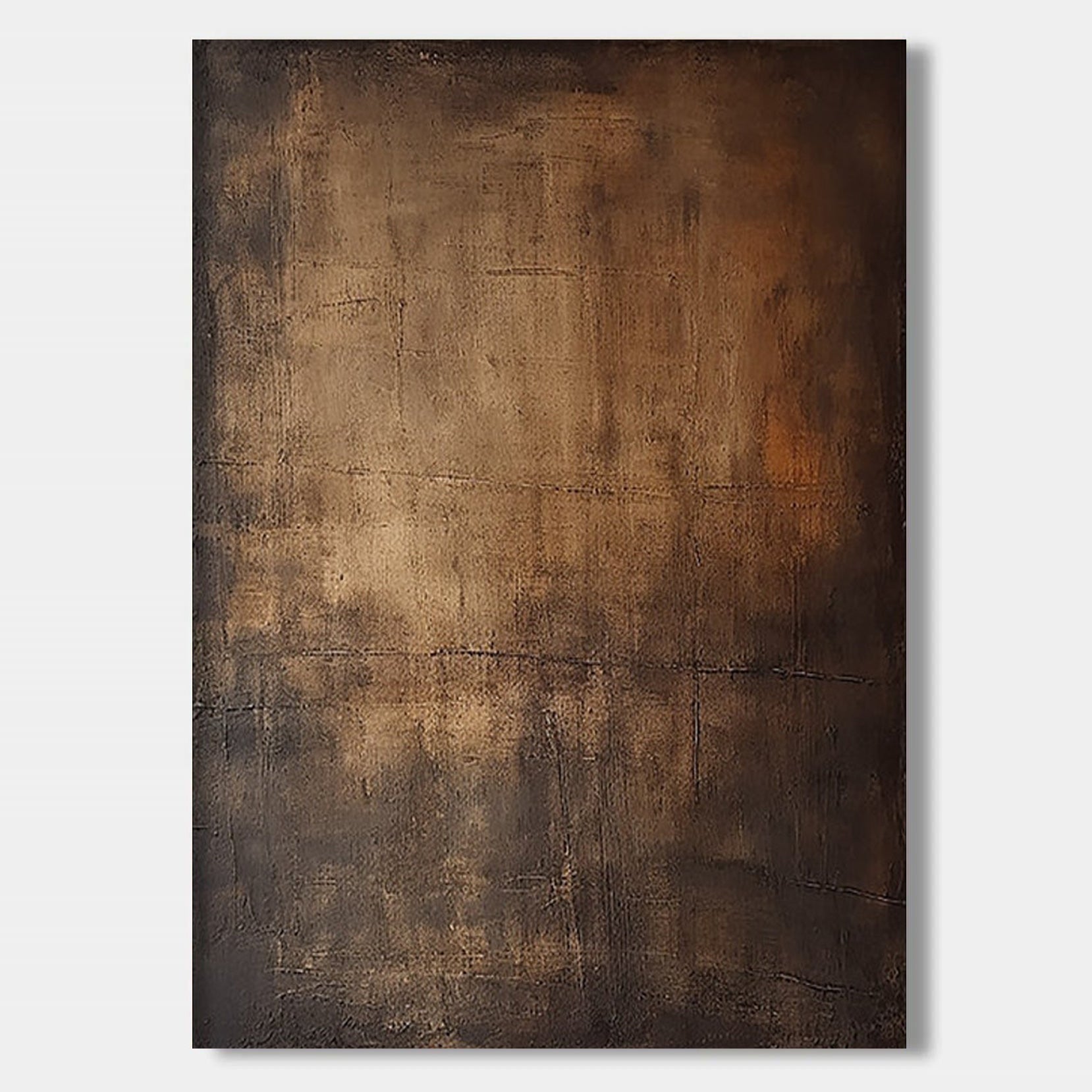 Wabi-Sabi Brown Abstract Wall Art - Ancient Light