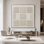 Wabi-Sabi Geometric Neutral Wall Art - Quiet Rhythm