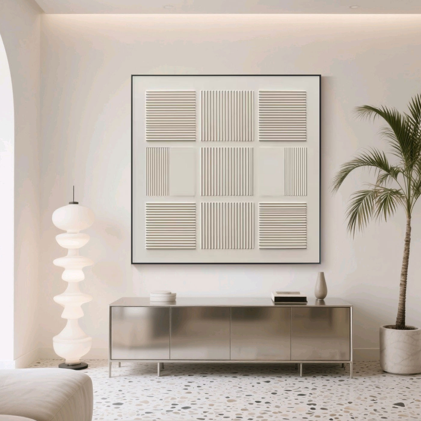 Wabi-Sabi Geometric Neutral Wall Art - Quiet Rhythm