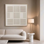 Wabi-Sabi Geometric Neutral Wall Art - Quiet Rhythm