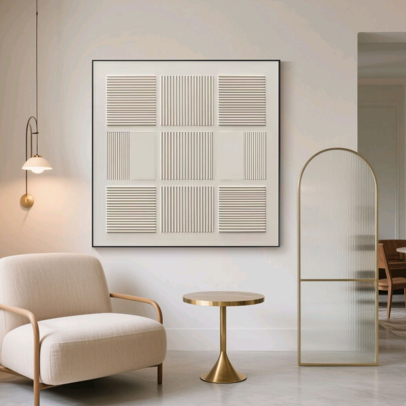 Wabi-Sabi Geometric Neutral Wall Art - Quiet Rhythm