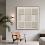 Wabi-Sabi Geometric Neutral Wall Art - Quiet Rhythm