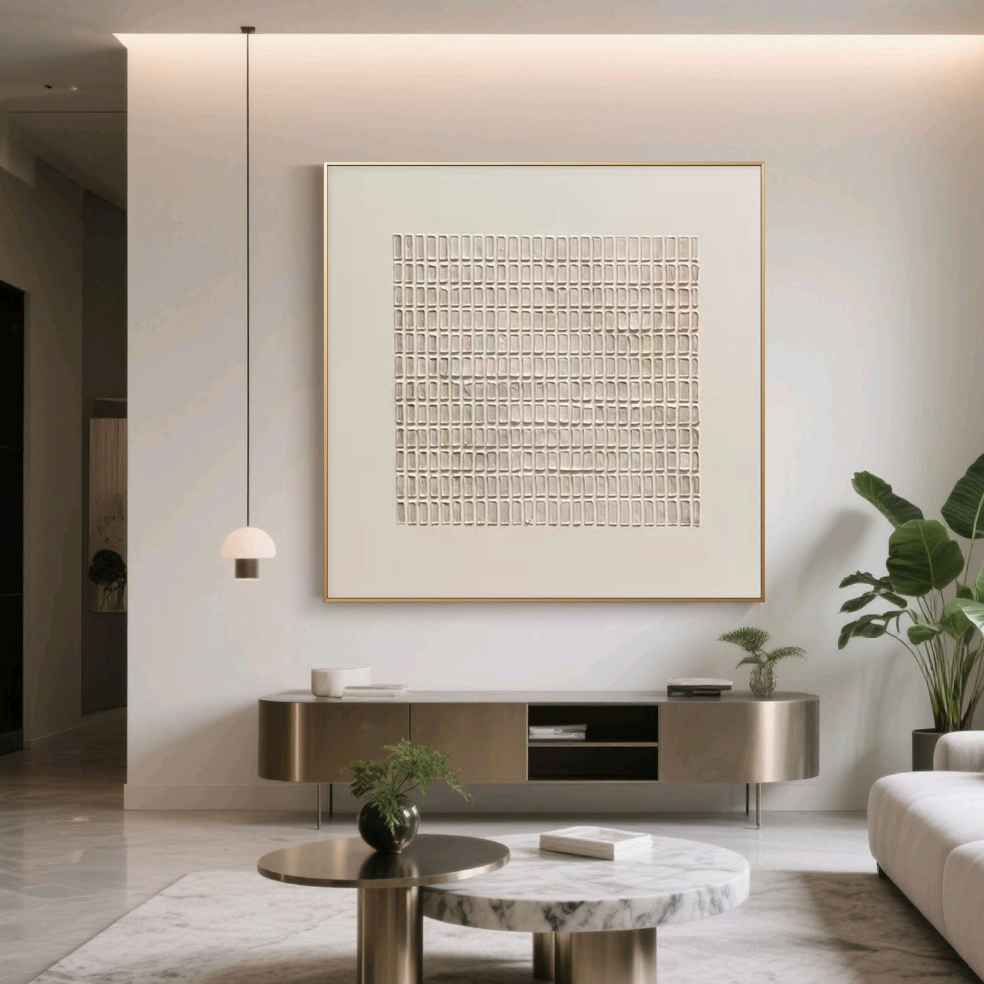 Wabi-Sabi Geometric Square Wall Art - Matrix
