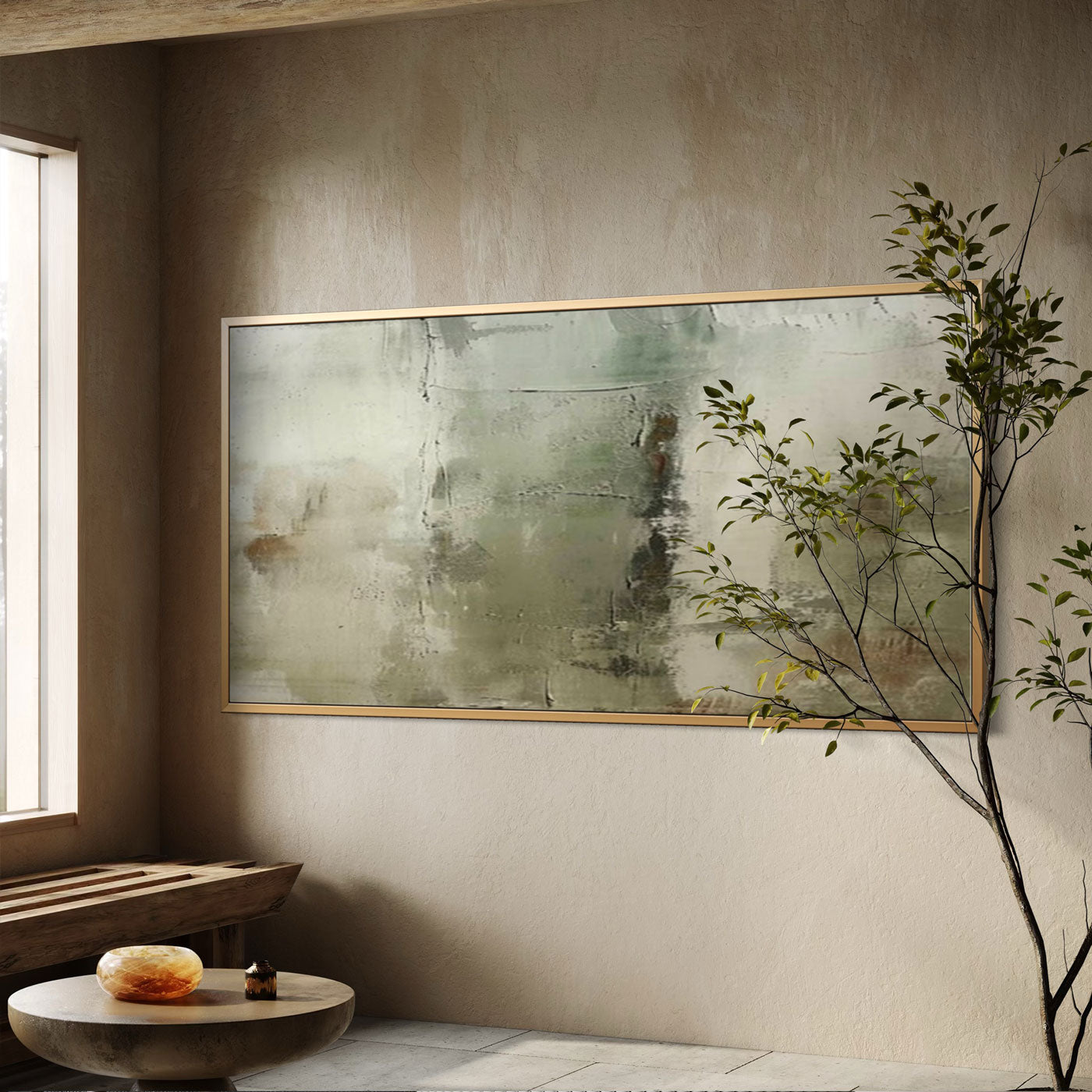 Wabi-Sabi Minimalist Abstract Painting - Patina