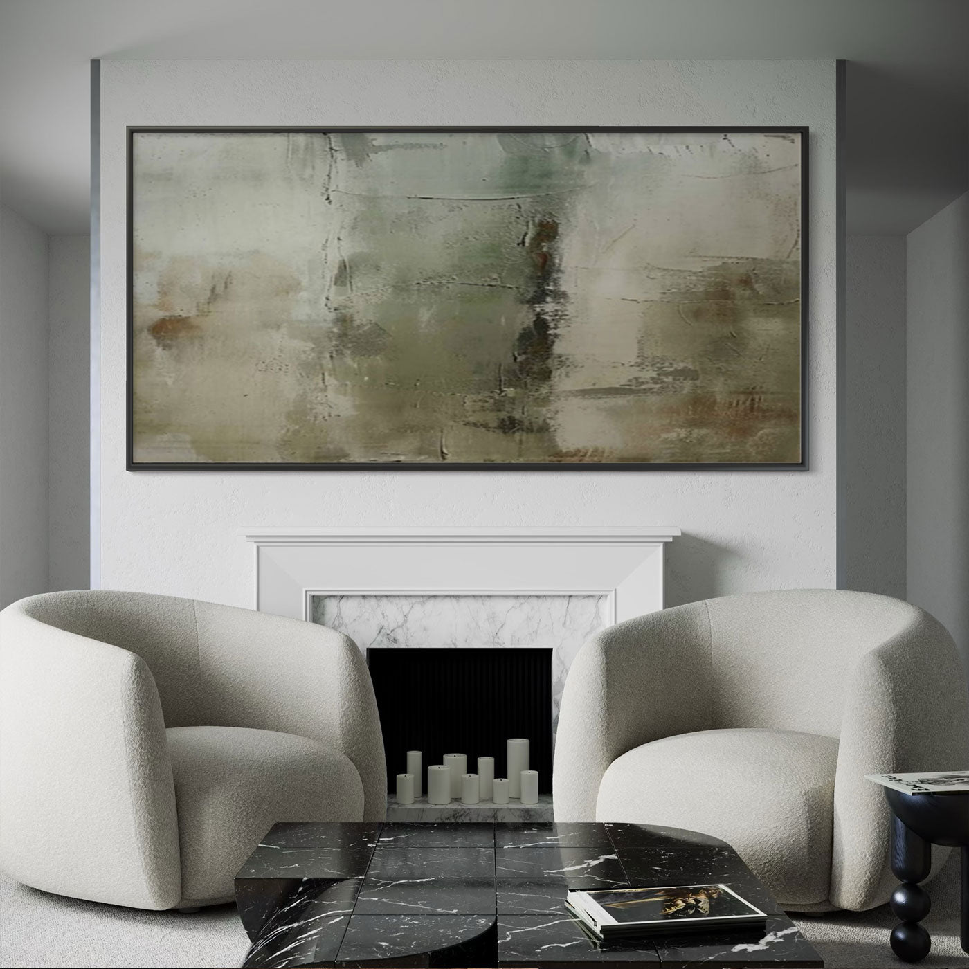 Wabi-Sabi Minimalist Abstract Painting - Patina