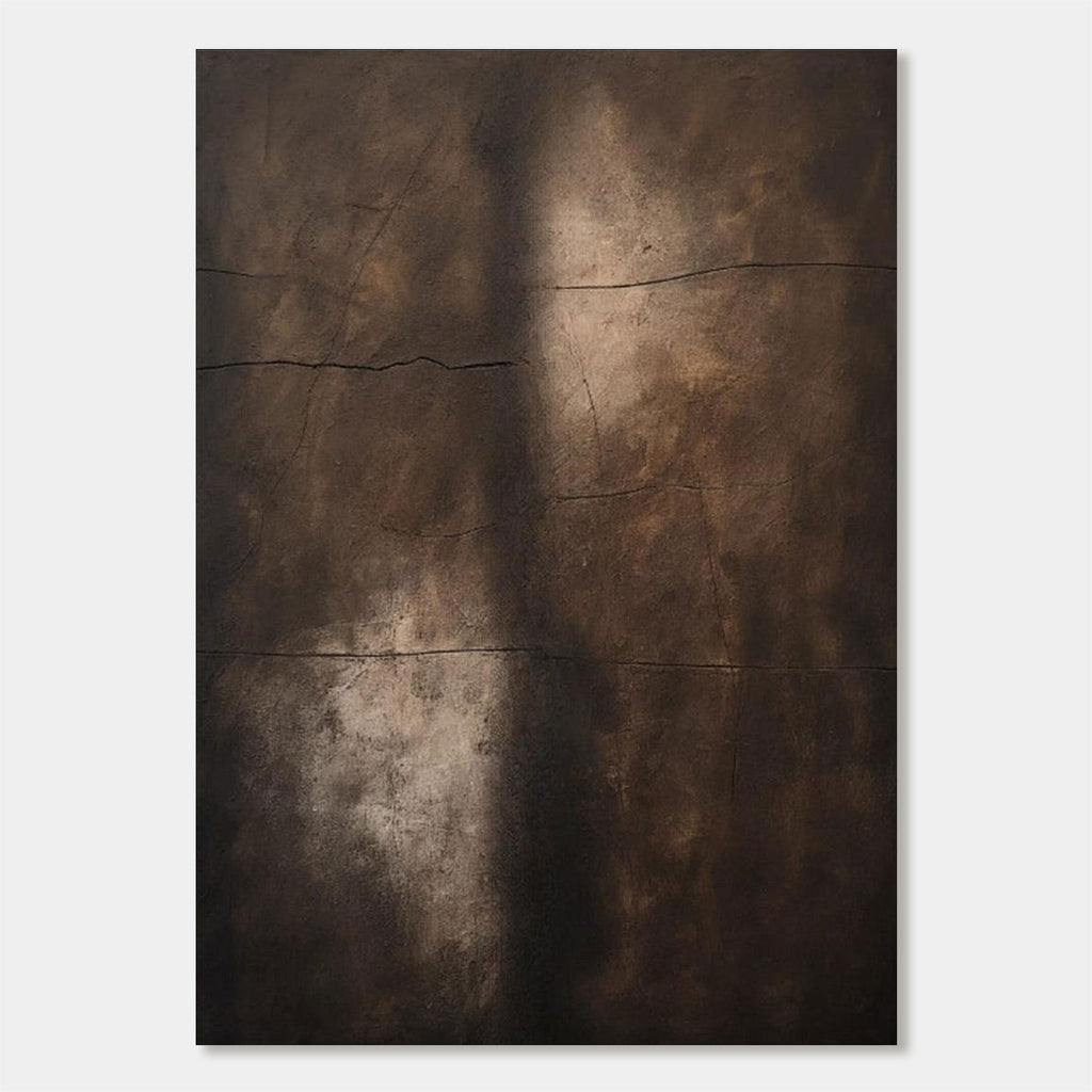 Lumi Gallery's Wabi-Sabi minimalist abstract wall art with textured shadows and cracks