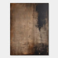 Wabi-Sabi minimalist abstract canvas painting with earth tones and shadow detail by Lumi Gallery