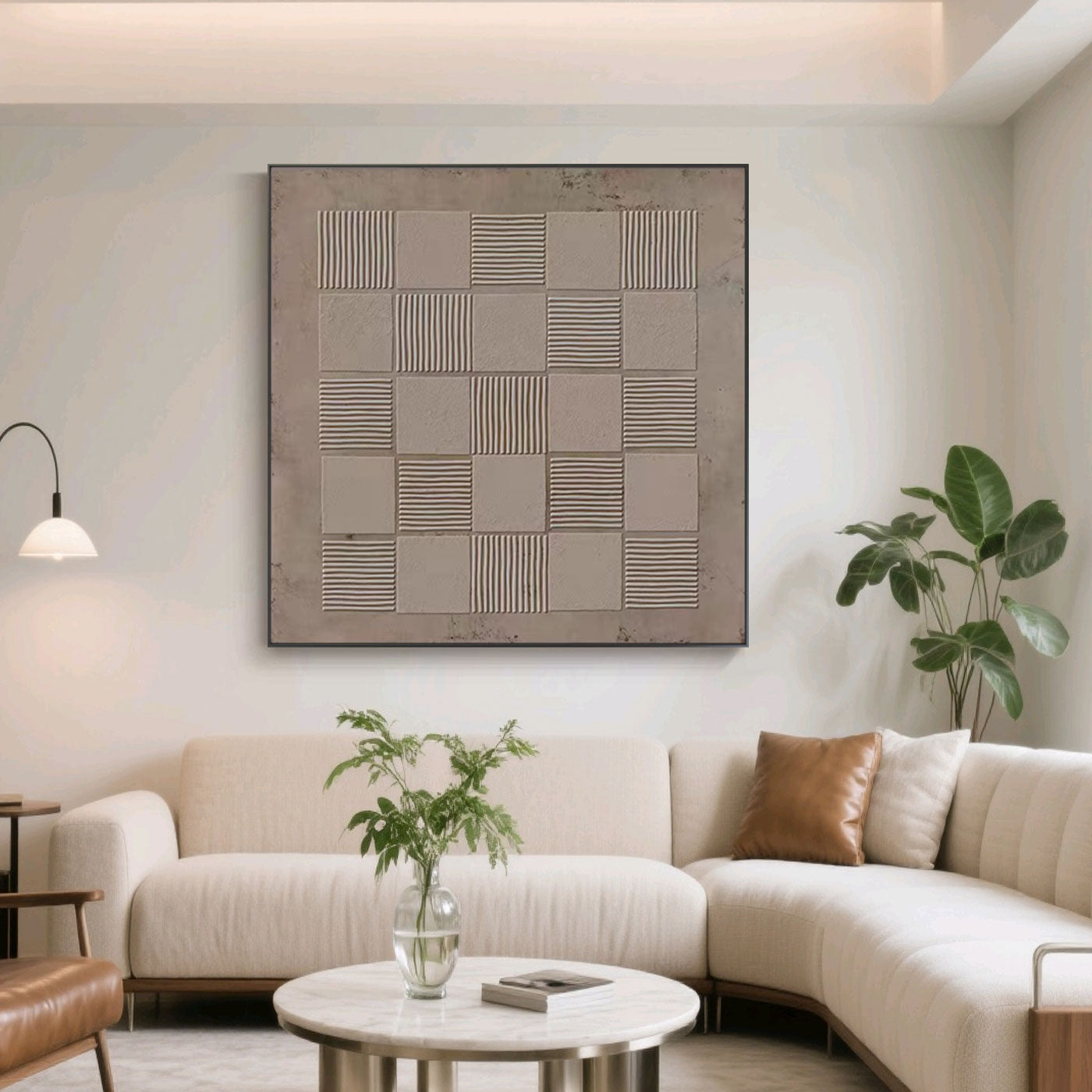 Wabi-Sabi Minimalist Geometric Wall Art - Timeless Rhythm