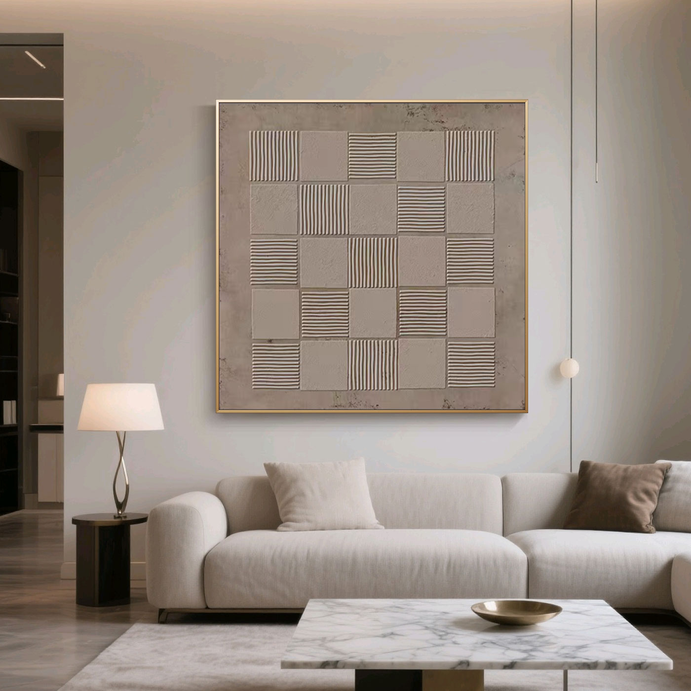 Wabi-Sabi Minimalist Geometric Wall Art - Timeless Rhythm
