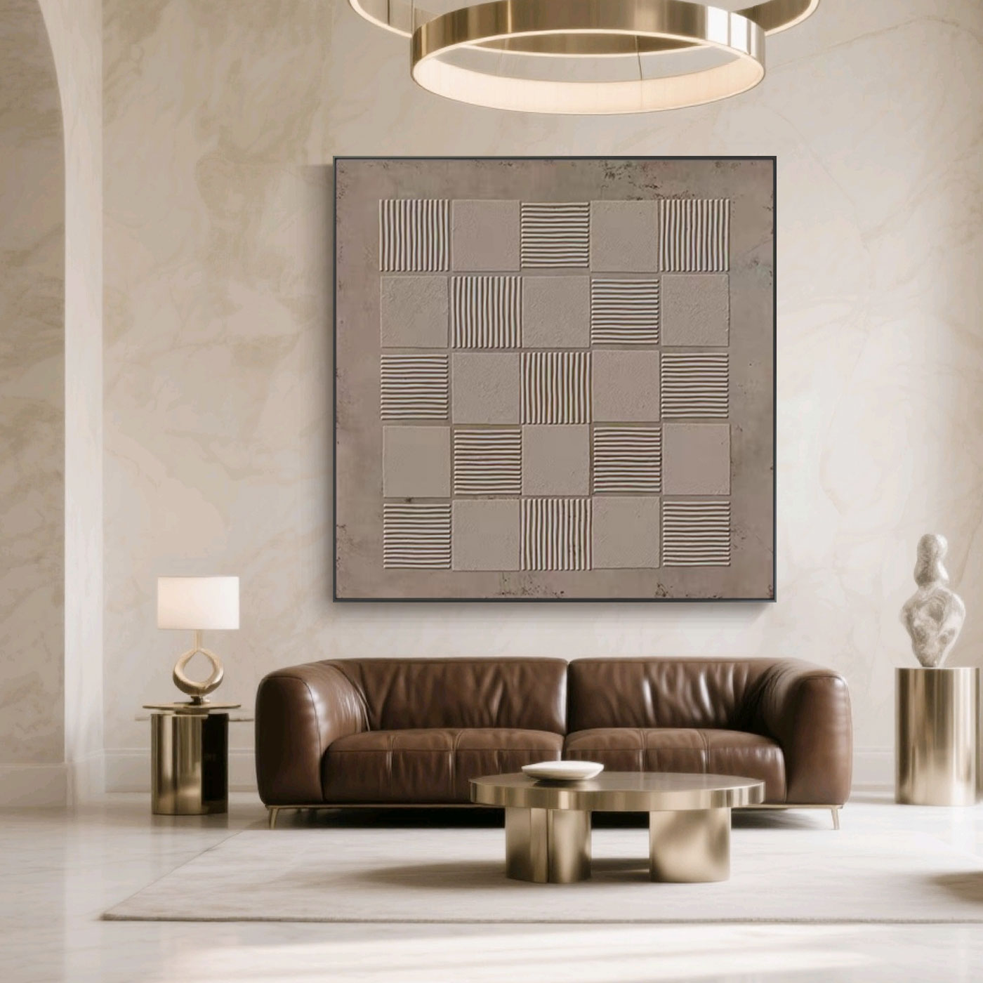 Wabi-Sabi Minimalist Geometric Wall Art - Timeless Rhythm