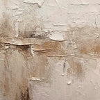 Wabi Sabi textured canvas wall art 'Still Earth' earth tones thick paint for living room bedroom by Lumi Gallery