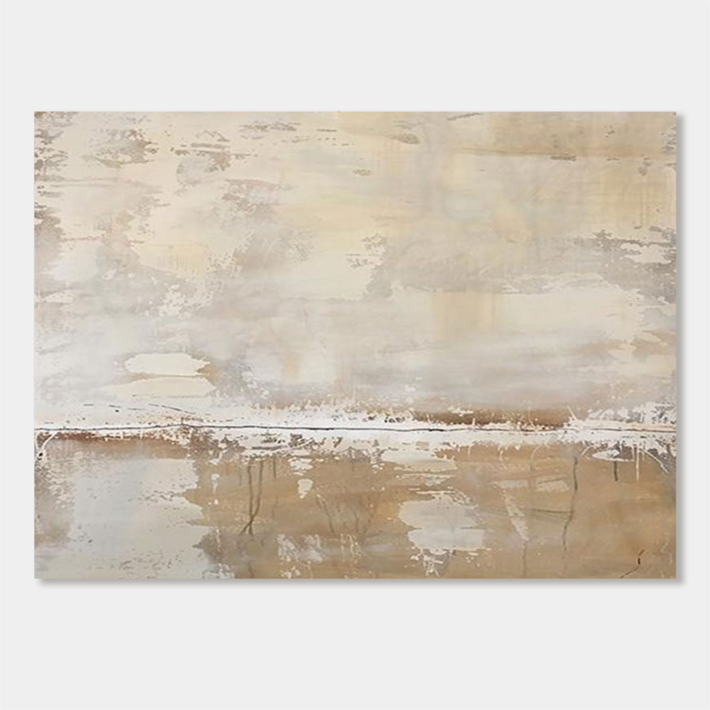 版画 Untitled, 2023 (Beige) Wabi_Sabi_Abstract_Beige_Canva
