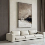Lumi Gallery abstract brown seascape canvas art storm remnant in modern living room
