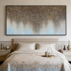 Abstract Brown and White Wall Art - Amber Drift