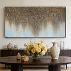 Abstract Brown and White Wall Art - Amber Drift