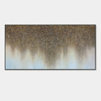 Abstract Brown and White Wall Art - Amber Drift