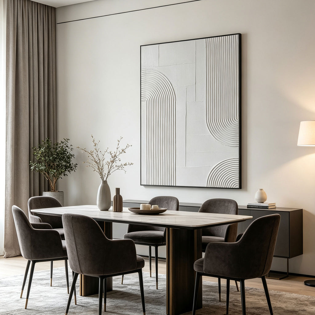 Wabi Sabi 3D Textured Geometric Wall Art - Arc Interval
