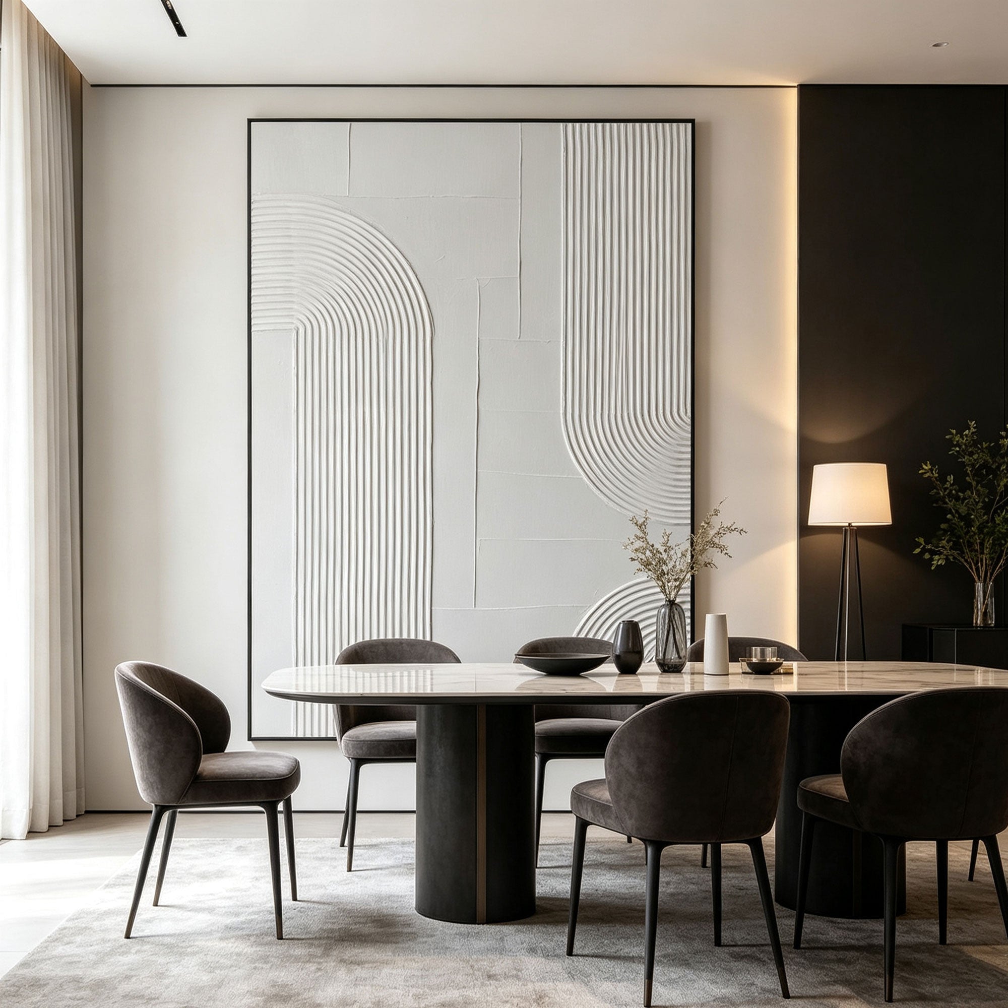 Wabi Sabi 3D Textured Geometric Wall Art - Arc Interval