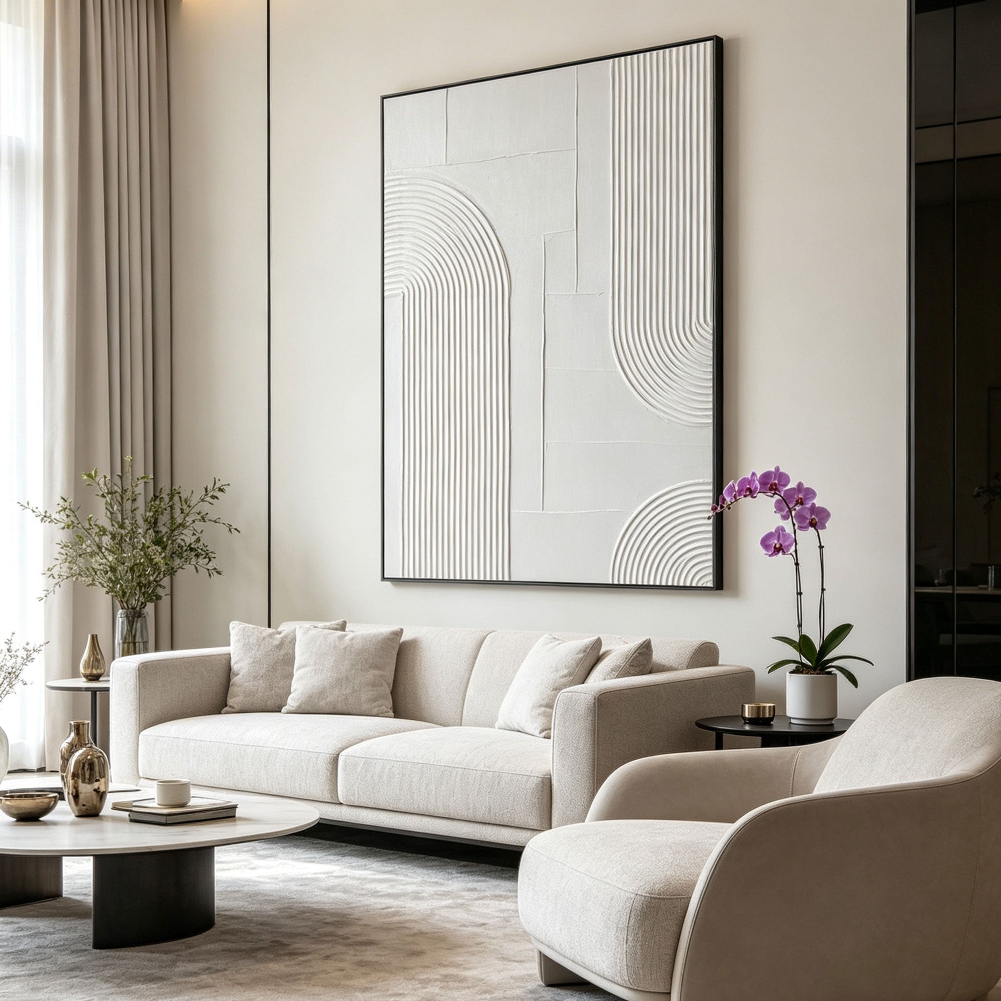 Wabi Sabi 3D Textured Geometric Wall Art - Arc Interval