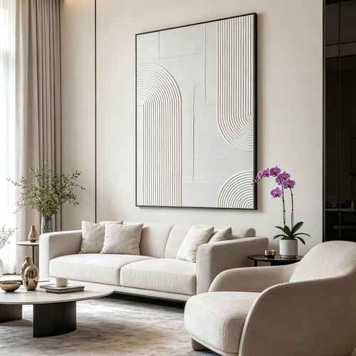Wabi Sabi 3D Textured Geometric Wall Art - Arc Interval