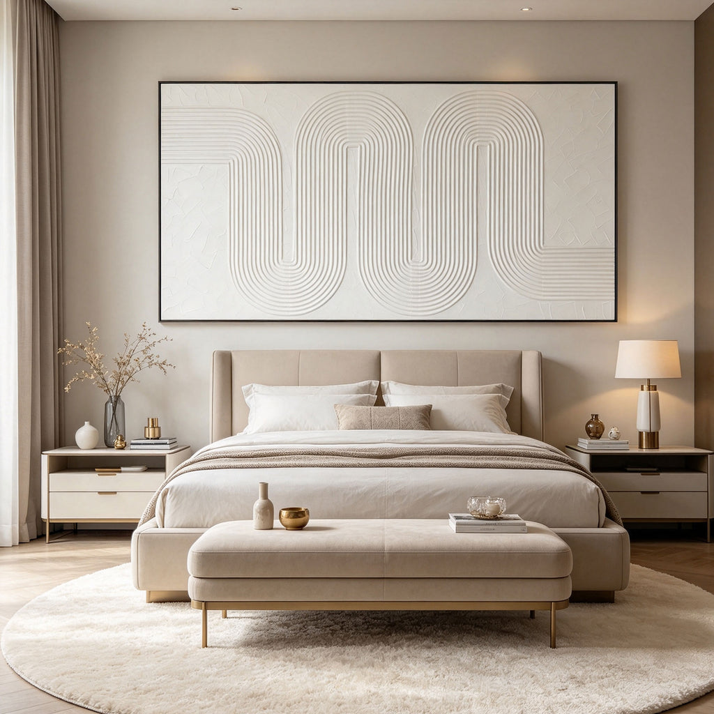 Wabi Sabi 3D Textured Geometric Wall Art - Arc Passage
