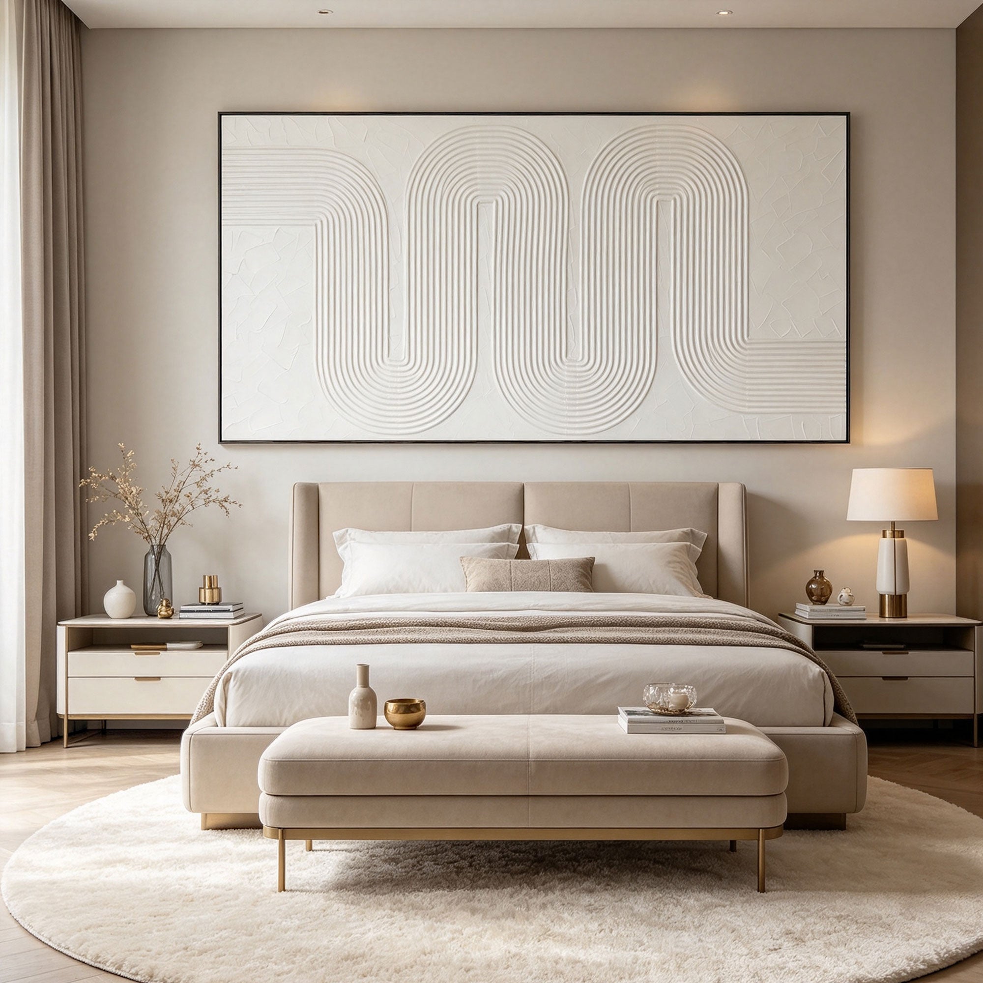 Wabi Sabi 3D Textured Geometric Wall Art - Arc Passage