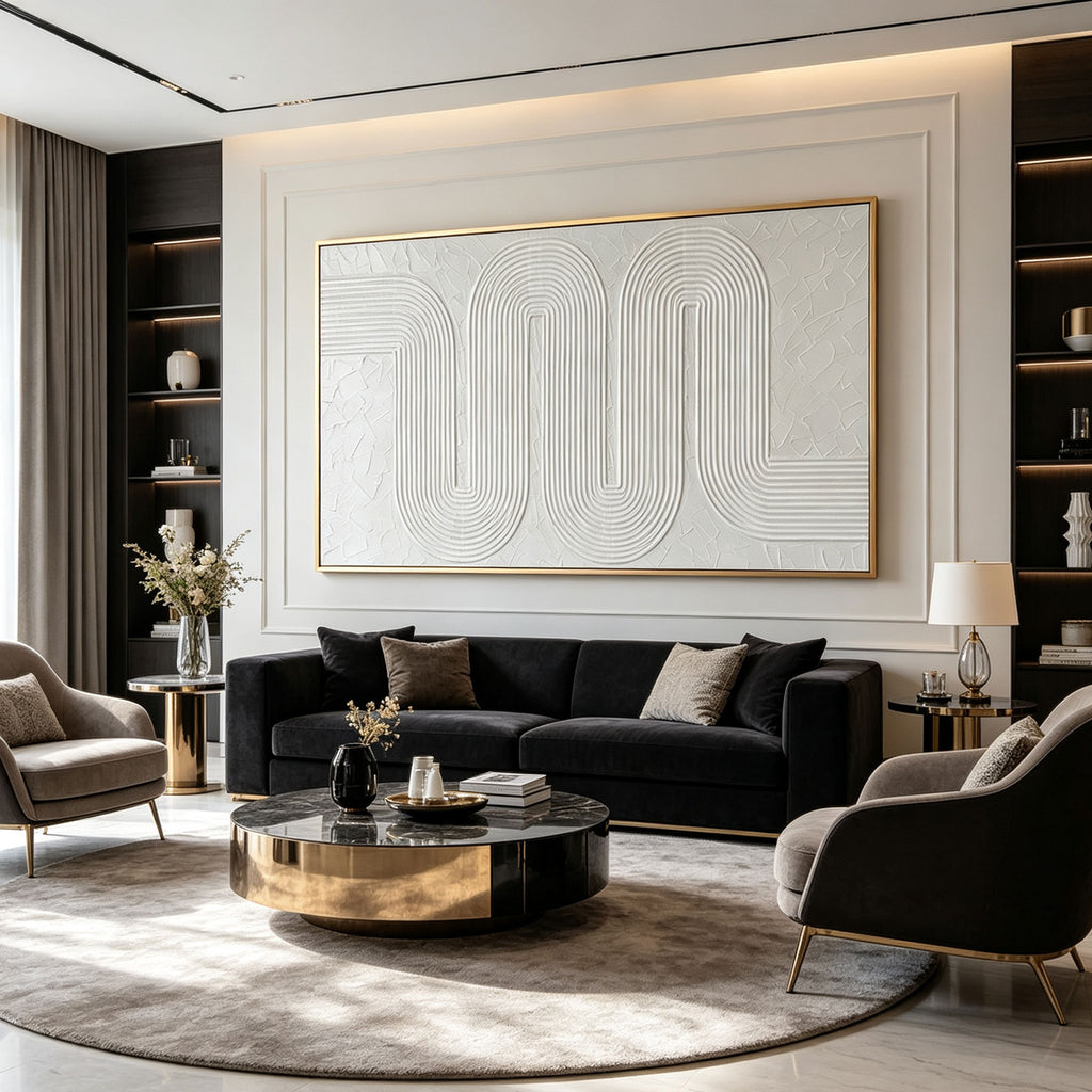 Wabi Sabi 3D Textured Geometric Wall Art - Arc Passage