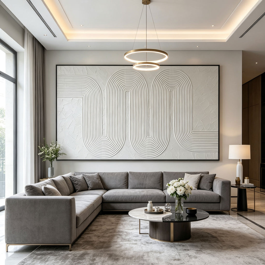 Wabi Sabi 3D Textured Geometric Wall Art - Arc Passage