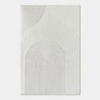 3D Textured Scandinavian Geometric Painting - Arched Silence