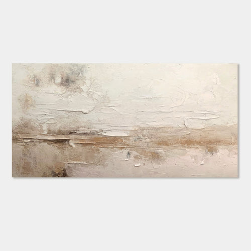 3D textured wabi sabi landscape canvas wall art by Lumi Gallery, pale siltline earth tones modern interior