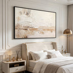3D Textured Wabi Sabi Landscape Wall Art - Pale Siltline