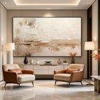 3D Textured Wabi Sabi Landscape Wall Art - Pale Siltline