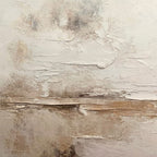 3D Textured Wabi Sabi Landscape Wall Art - Pale Siltline