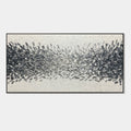 3D Textured Minimalist Silver Gray Wall Art - Charcoal Current