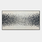 3D Textured Minimalist Silver Gray Wall Art - Charcoal Current