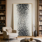 3D Textured Minimalist Silver Gray Wall Art - Charcoal Current