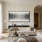 3D Textured Minimalist Silver Gray Wall Art - Charcoal Current