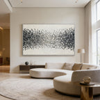 3D Textured Minimalist Silver Gray Wall Art - Charcoal Current
