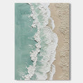 3D Textured Minimalist Coastal Wall Art - Aqua Strand